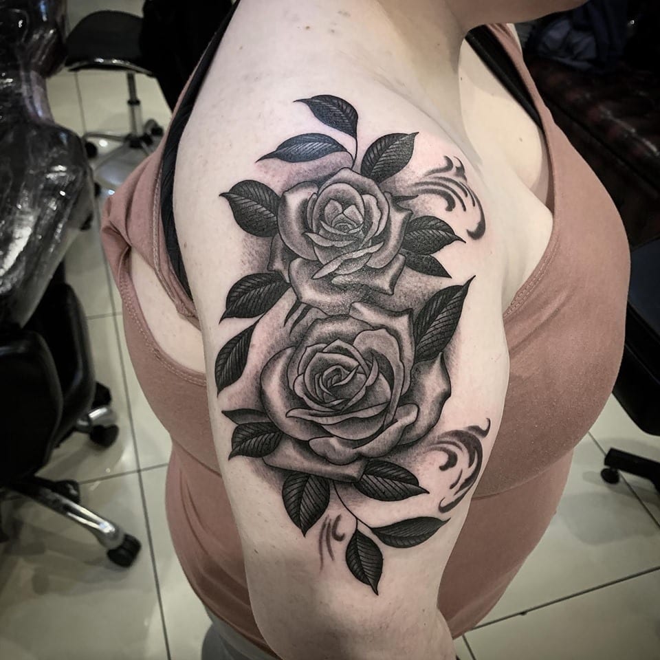 rose tattoo on side of shoulderTikTok Search